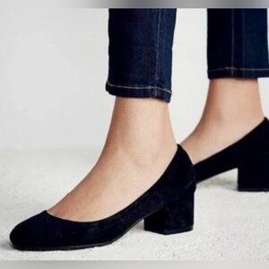 Jeffrey Campbell Bitsie Black Suede Block Heels Women’s 7